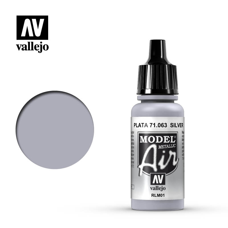 AV VALEJO 71.063 - Model Air 17ml Silver RLM01 (Metallic)
