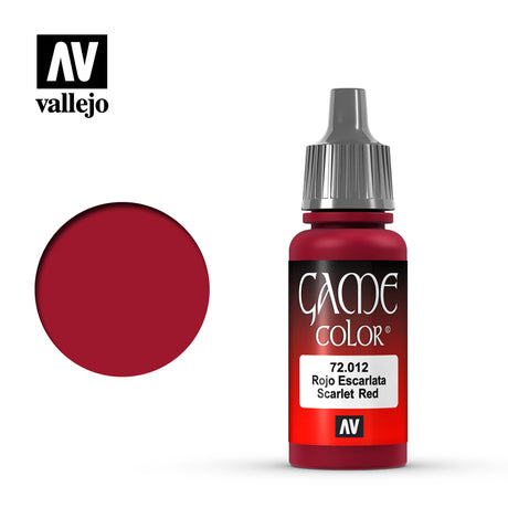 AV VALEJO 72.012 - 17ml Scarlet Red Game Colour