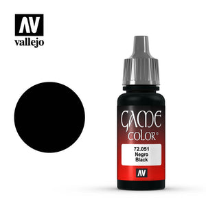 AV VALEJO 72.051 - 17ml Black Game Colour