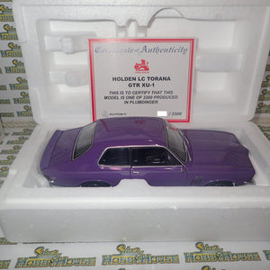 BIANTE AUTOART 72586 1/18 HOLDEN LC TORANA GTR XU-1 IN PLUMDINGER PURPLE