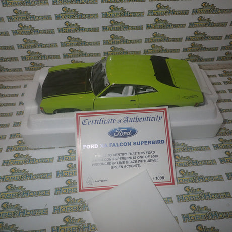 Biante AutoArt A72727 - 1/18 Scale Ford XA Falcon Coupe Superbird in Lime Glaze/Jewel Green Diecast Scale Model Replica