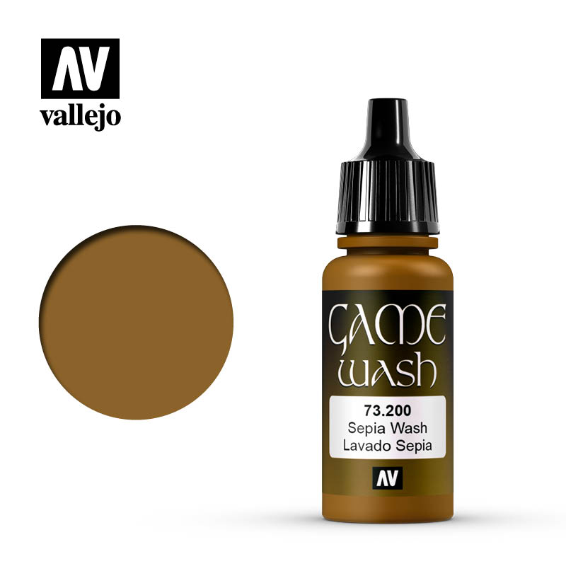 AV VALEJO 73.200 - 17ml Sepia Wash Game Colour