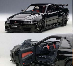AutoArt 77355 - 1/18 Scale NISSAN NISMO R34 GT-R GTR Z-TUNE (BLACK) Diecast Car Model