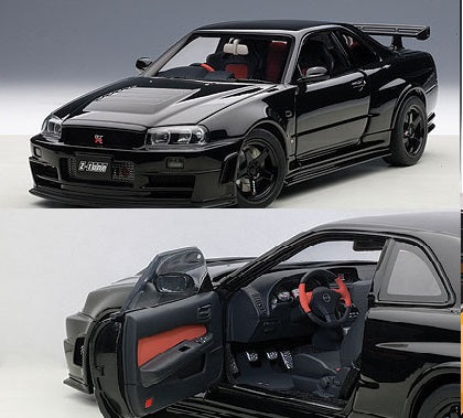 AutoArt 77355 - 1/18 Scale NISSAN NISMO R34 GT-R GTR Z-TUNE (BLACK) Diecast Car Model