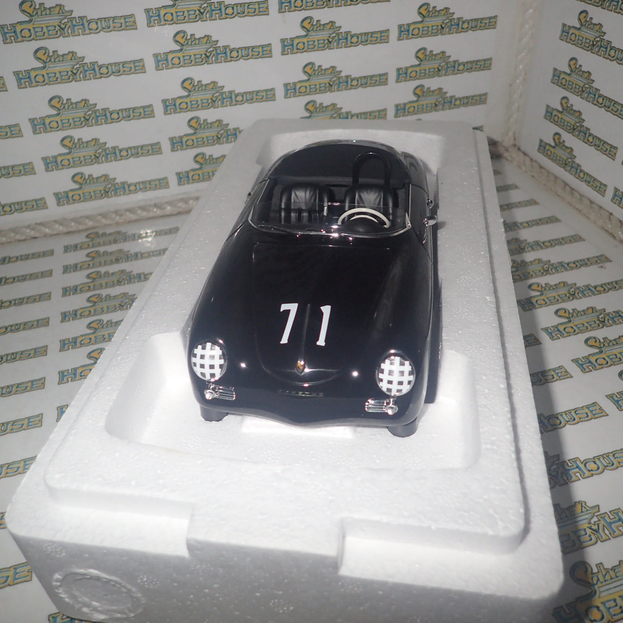 AutoArt 77866 - 1/18 Scale Porsche 356 Speedster Black Steve McQueen Version No. 71 Diecast Model Replica