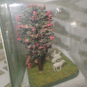 Jordan - HO/00 Scale - Baum-Motiv, Schafer, Hund und Schafe (Shepherd, Sheep, Dog & Tree)