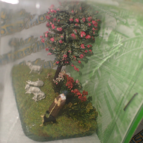 Jordan - HO/00 Scale - Baum-Motiv, Schafer, Hund und Schafe (Shepherd, Sheep, Dog & Tree)