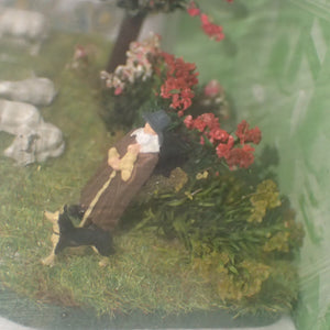 Jordan - HO/00 Scale - Baum-Motiv, Schafer, Hund und Schafe (Shepherd, Sheep, Dog & Tree)