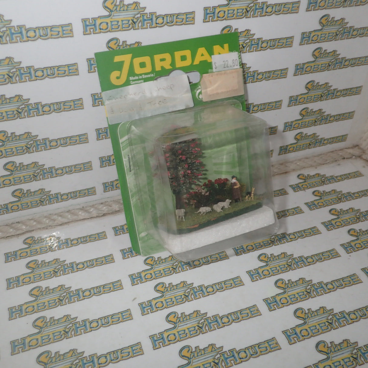 Jordan - HO/00 Scale - Baum-Motiv, Schafer, Hund und Schafe (Shepherd, Sheep, Dog & Tree)