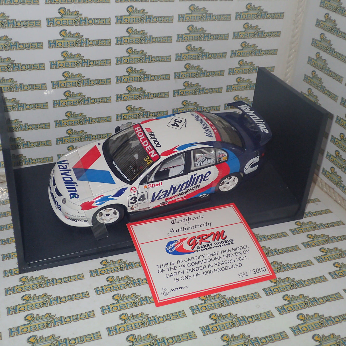 Biante/AutoArt 80163- Diecast 1:18 HOLDEN COMMODORE VX 2001 #34 VALVOLINE GARTHTANDER