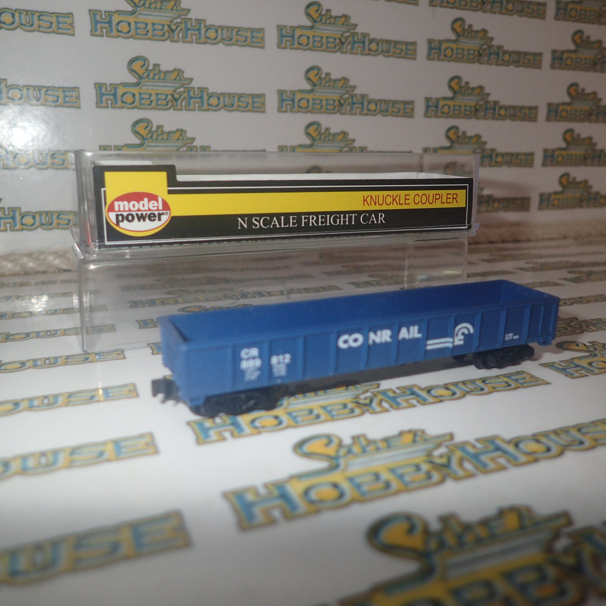 Model Power 83060 - N Scale 50' Open Gondola Conrail Model Railway Freight Car with Knuckle Coupler