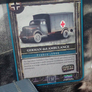 Forces Of Valor 80073 - 1:32 Scale German 4x4 Ambulance France, 1940 Diecast Scale Model Replica