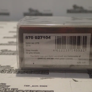 Minichamps - 870 027104 1/87 Scale - BMW M4 GTS 2016 in Grey Metallic w/grey wheels Scale Model Replica