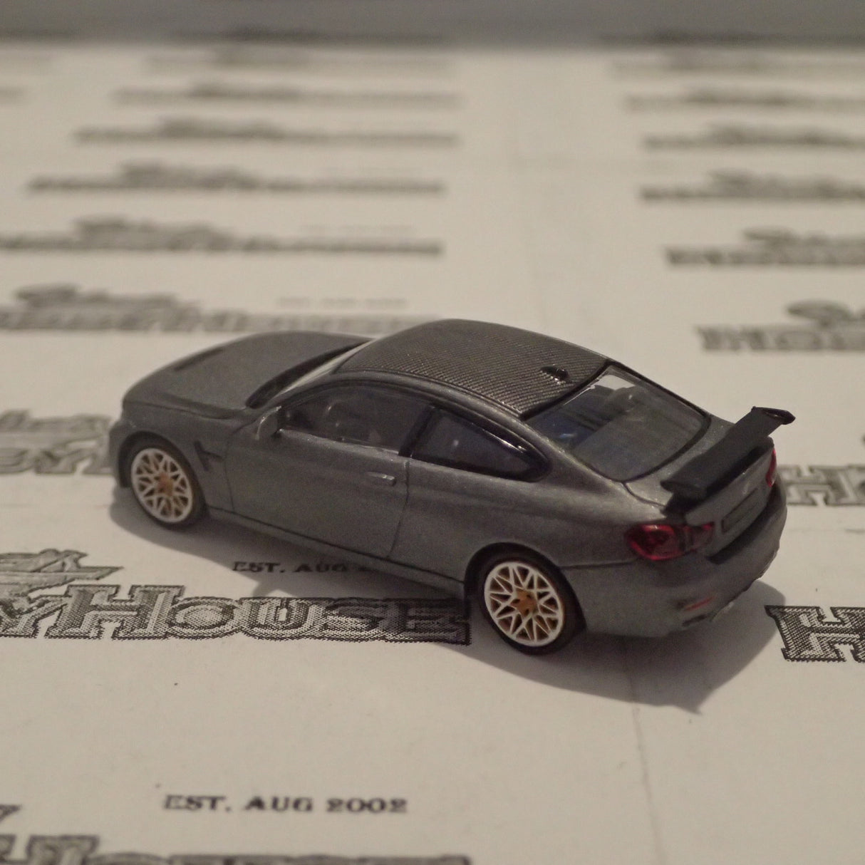 Minichamps - 870 027100 1/87 Scale - BMW M4 GTS 2016 in Matt Grey Metallic w/orange wheels Scale Model Replica