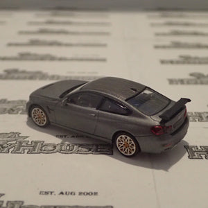 Minichamps - 870 027100 1/87 Scale - BMW M4 GTS 2016 in Matt Grey Metallic w/orange wheels Scale Model Replica