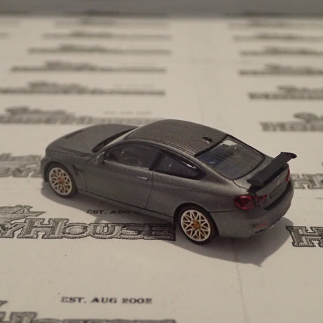 Minichamps - 870 027100 1/87 Scale - BMW M4 GTS 2016 in Matt Grey Metallic w/orange wheels Scale Model Replica