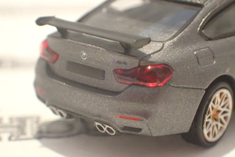 Minichamps - 870 027100 1/87 Scale - BMW M4 GTS 2016 in Matt Grey Metallic w/orange wheels Scale Model Replica