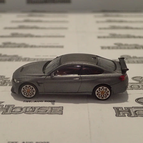 Minichamps - 870 027100 1/87 Scale - BMW M4 GTS 2016 in Matt Grey Metallic w/orange wheels Scale Model Replica