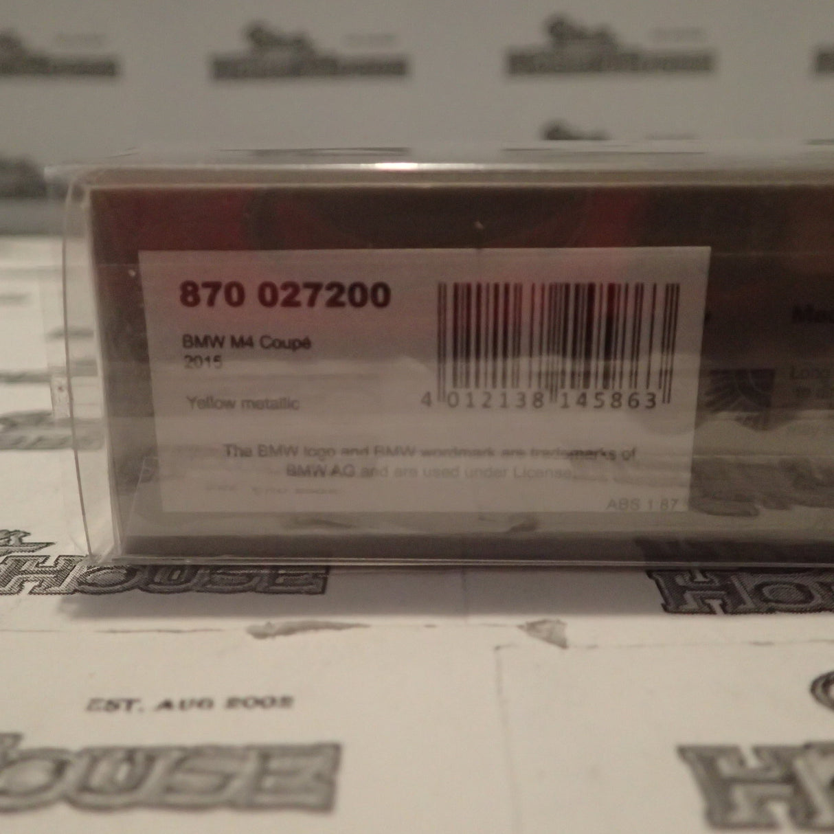 Minichamps - 870 027200 1/87 Scale - BMW M4 Coupe 2015 Yellow Metallic