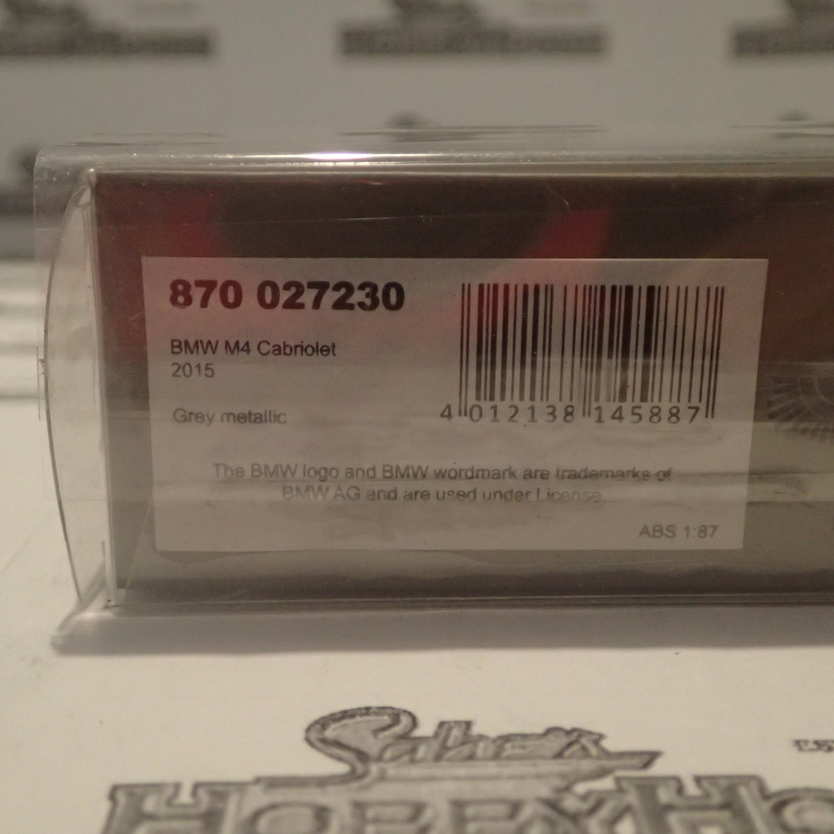 Minichamps - 870 027230 1/87 Scale - BMW M4 Cabriolet 2015 Grey Metallic