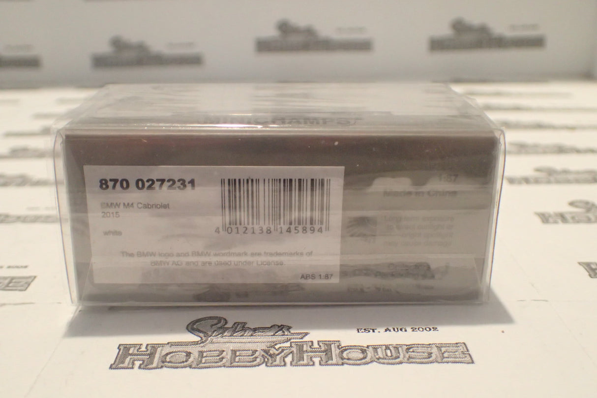 Minichamps - 870 027231 1/87 Scale - BMW M4 Cabriolet 2015 White