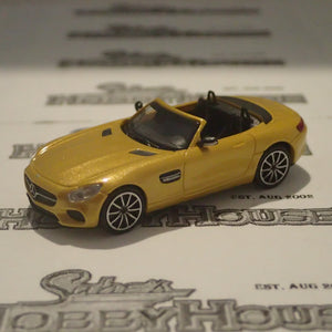 Minichamps - 870 037132 1/87 Scale - Mercedes AMG GTS Roadster 2015 Yellow Metallic