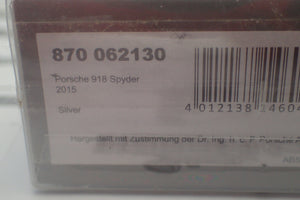 Minichamps - 870 062130 1/87 Scale - Porsche 918 Spyder 2015 Silver