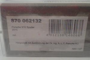 Minichamps - 870 062132 1/87 Scale - Porsche 918 Spyder 2015 Red