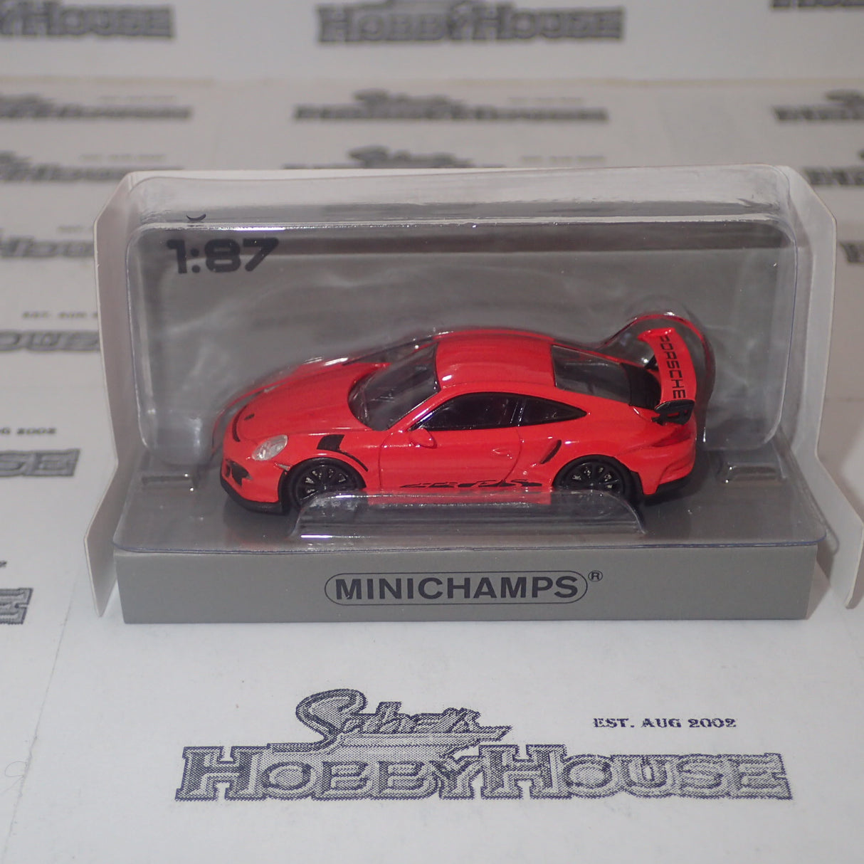 Minichamps - 870 063226 1/87 Scale - Porsche 911 GT3RS 2015 Orange with Stripes