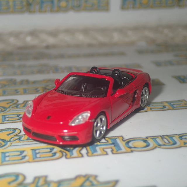 Minichamps 870 065130 - 1/87 Scale Porsche 718 Boxster 2016 in Red Scale Model Replica