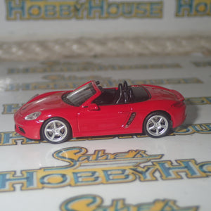 Minichamps 870 065130 - 1/87 Scale Porsche 718 Boxster 2016 in Red Scale Model Replica