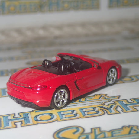 Minichamps 870 065130 - 1/87 Scale Porsche 718 Boxster 2016 in Red Scale Model Replica