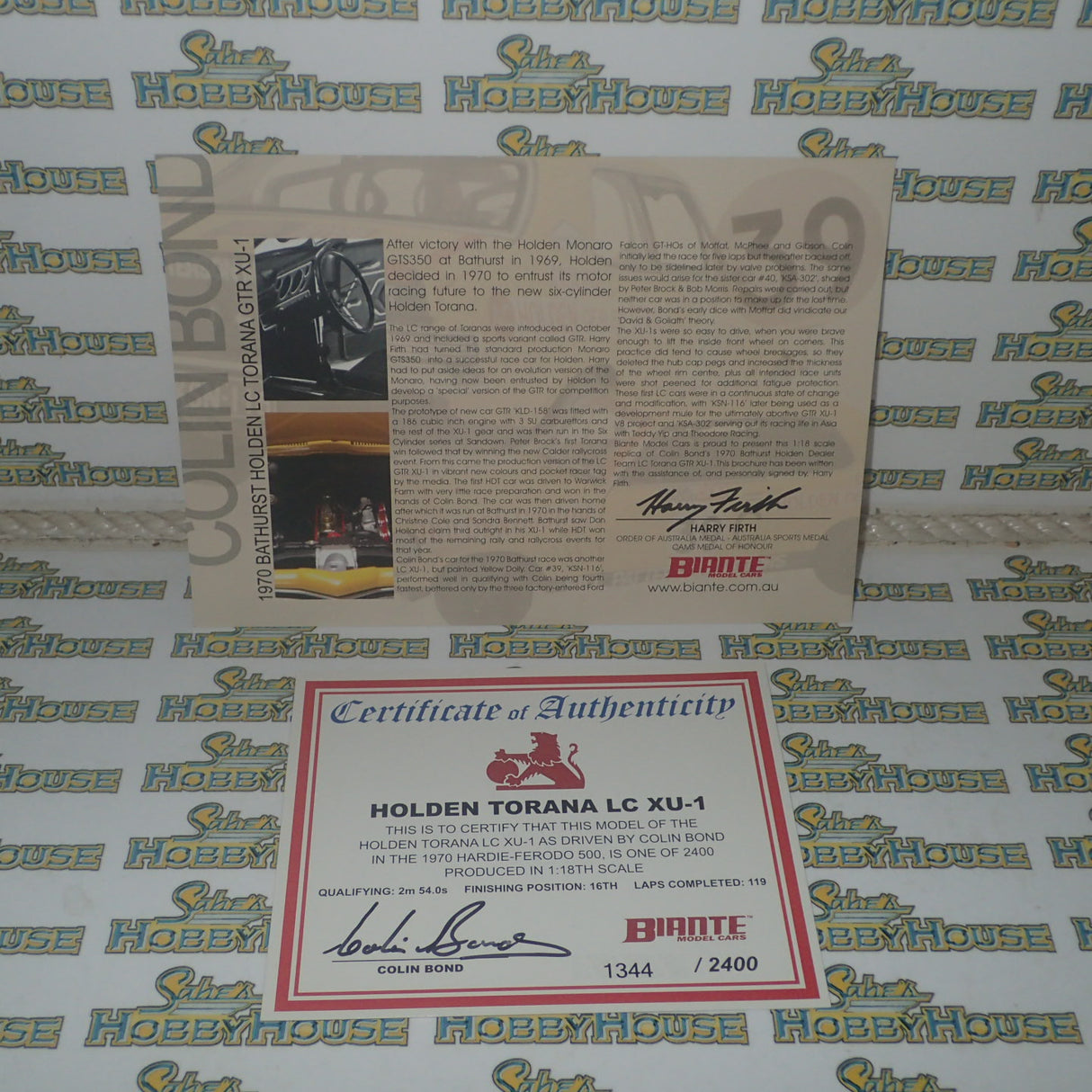 Biante/AutoArt 87060 1/18 Scale Holden 1970 LC Torana #39C Colin Bond