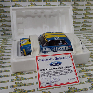 Biante Autoart 87216 - 1/18 Scale 1972 Ford XY Falcon GTHO Phase III Castrol GTX New Zealand Production Car Champion Winner #105 - Jim Richards