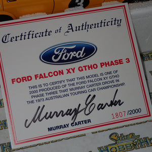 Biante AutoArt - 87310 1/18 Scale FORD FALCON XY GTHO PHASE 3 1973 MURRAY CARTER CAR #3