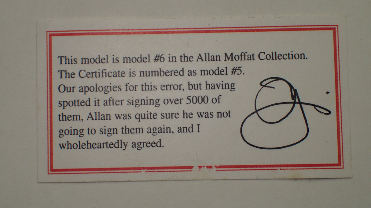 BIANTE AUTOart 87711 - 1/18 Ford XB GT Falcon Coupe 1977 ATCC Champion. SIGNED COA