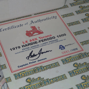 Biante AutoArt 87961 - 1/18 Scale Holden LX Torana SS A9X 2DR #19 Janson-Perkins 1979 Hardie-Ferodo 1000 Diecast Scale Model Replica