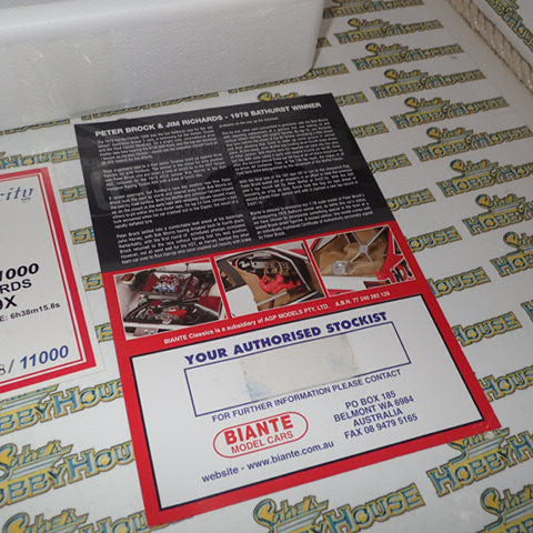 Biante/AutoArt 87962 - 1/18 Scale 979 BATHURST WINNER PETER BROCK HOLDEN A9X TORANA