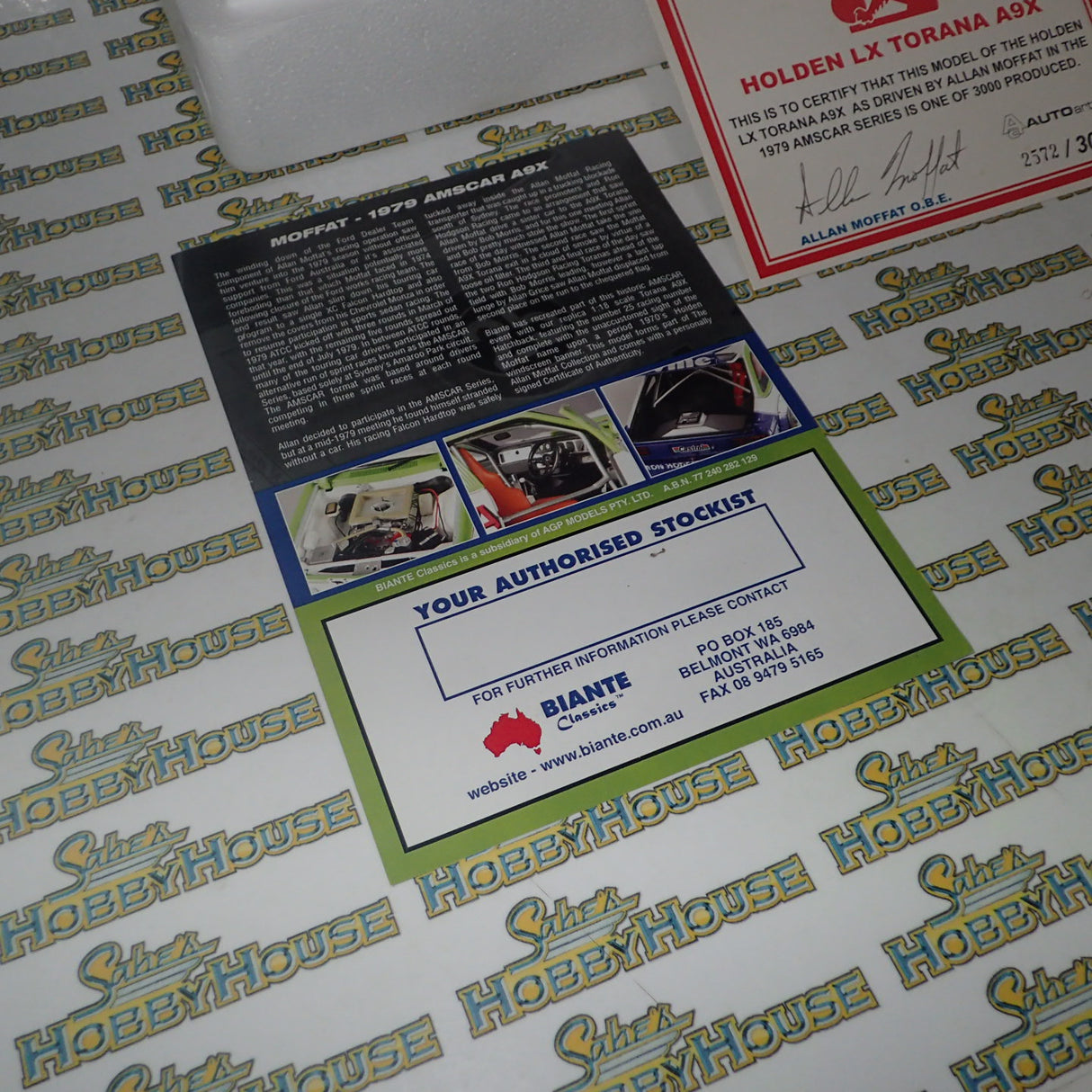 Biante/AutoArt 87964 - 1/18 Scale Holden LX Torana A9X as driven by Allan Moffat in the 1979 Amscar series.