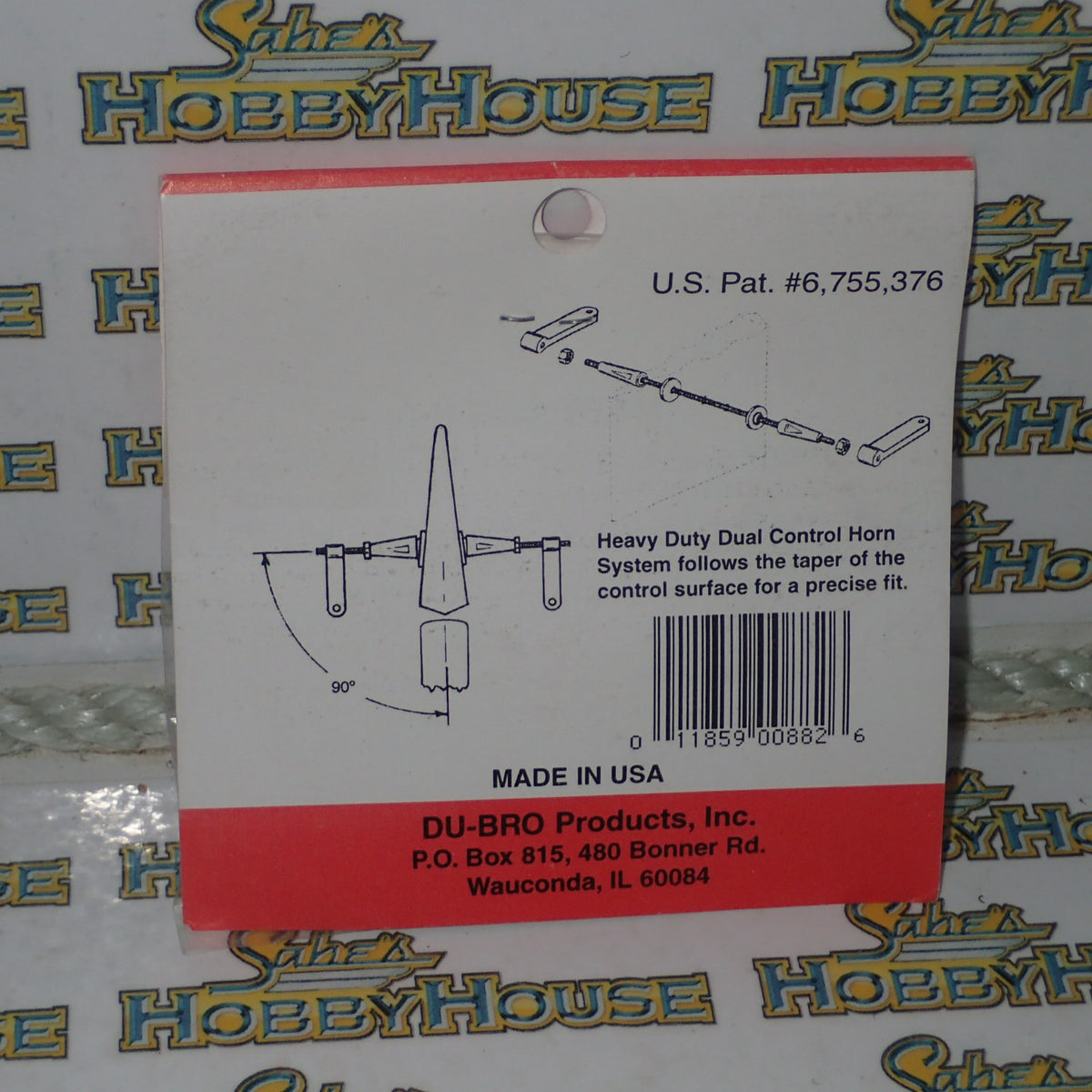 Dubro 882 - Heavy Duty Control Horn System (for .91 & up)