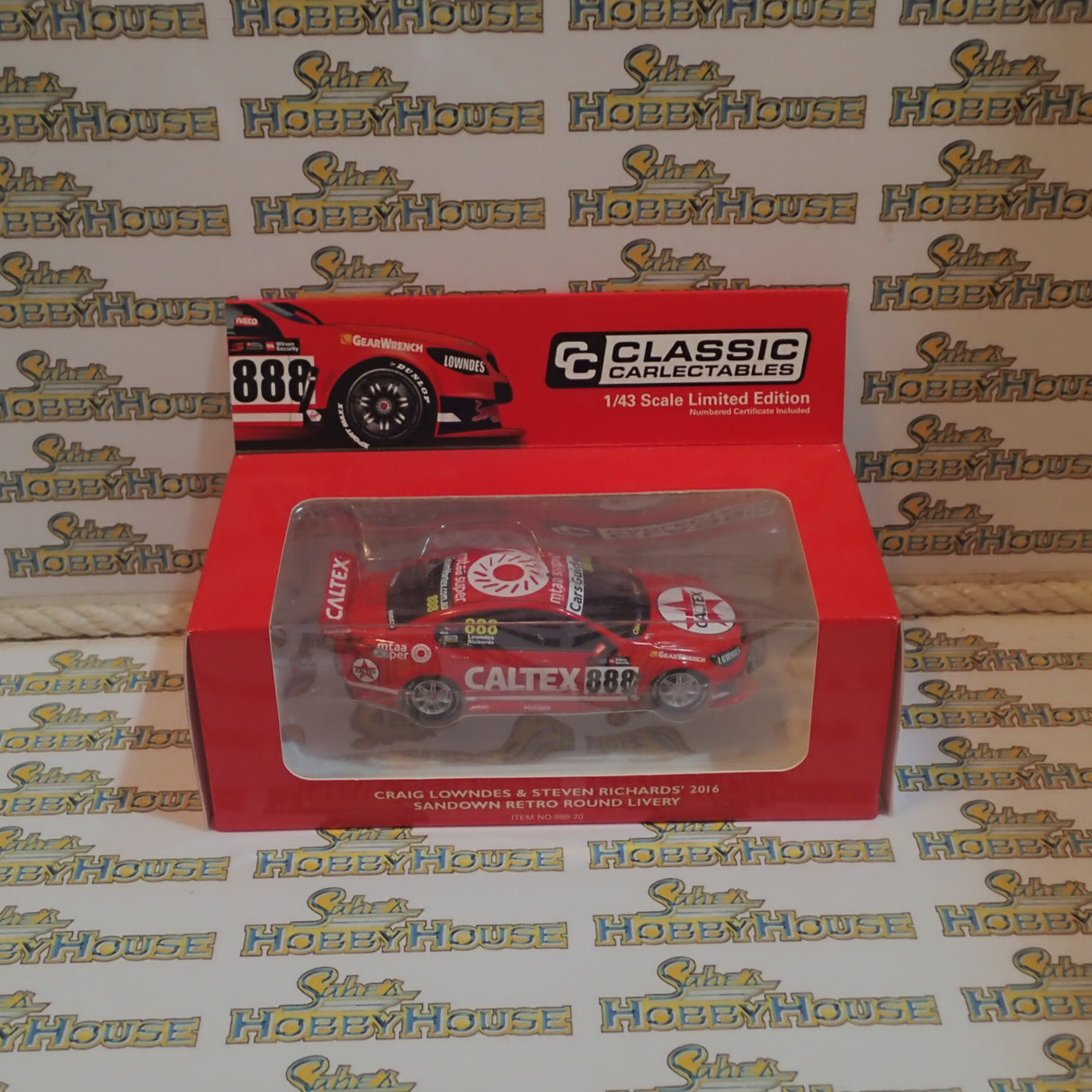 Classic Carlectables 888-20 - 1/43 Scale 2016 Sandown Retro Round Livery Craig Lowndes / Steven Richards