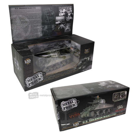 Forces of Valor MP-912131A -1:32 [Engine Plus Series] U.S. medium tank Sherman M4A3 (75) Scale Model Replica