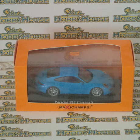Maxichamps - 1/43 Scale - 2012 Porsche 911 Carrera S in Blue Diecast Model Replica