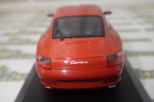 Maxichamps - 1/43 Scale - Porsche 911 Carrera 2001 in Orange Red Metallic Scale Model Replica