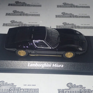 Maxichamps 940 103000 - 1/43 Scale Lamborghini Miura 1966 in Black Scale Model Replica crack in display case