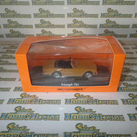 Maxichamps - 1/43 Scale - Triumph TR6 1968 in Orange Scale Model Replica