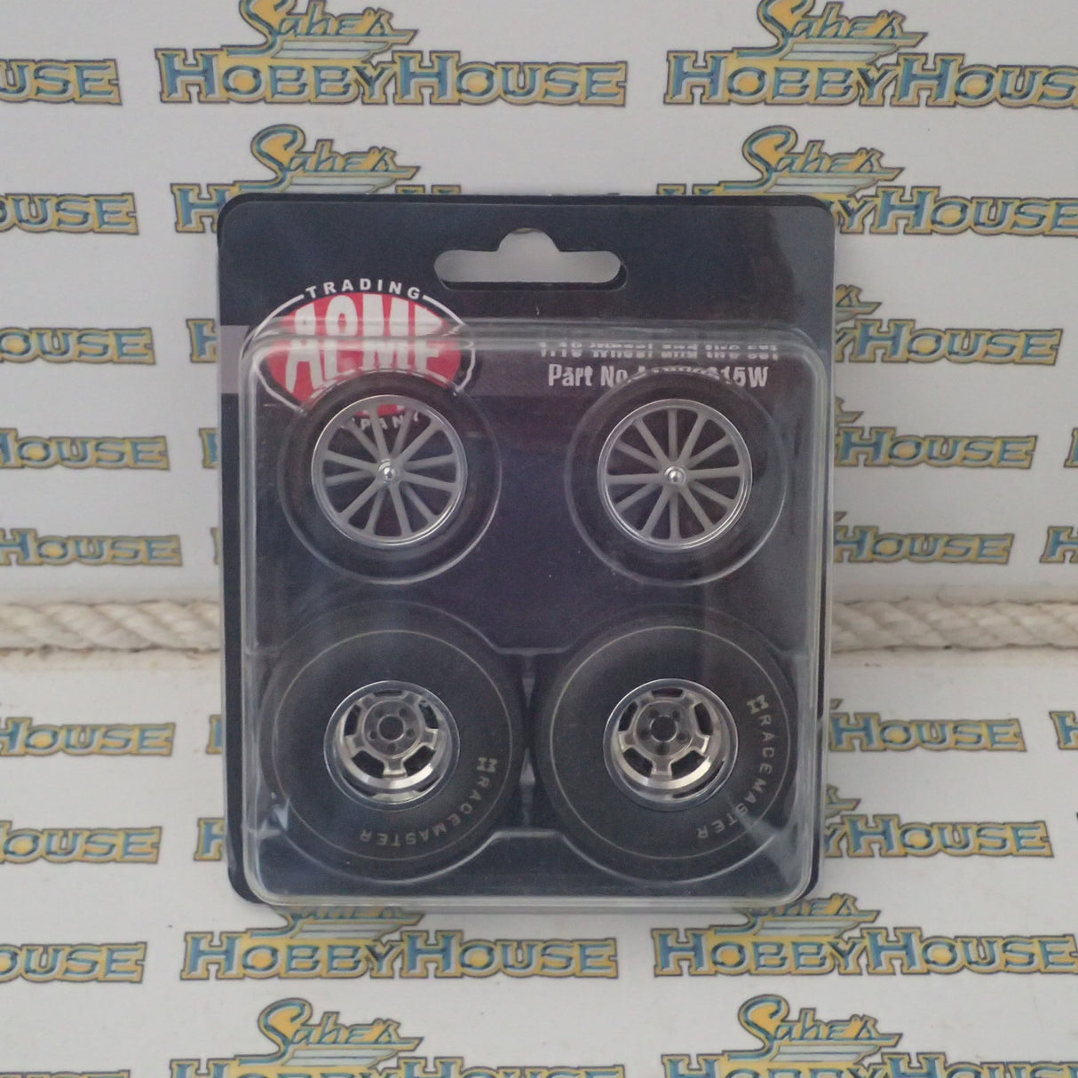 ACME A1800815W - 1/18 Scale ALTERED WHEEL AND TIRE SET CHROME Scale Model Replica