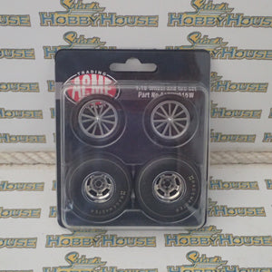 ACME A1800815W - 1/18 Scale ALTERED WHEEL AND TIRE SET CHROME Scale Model Replica