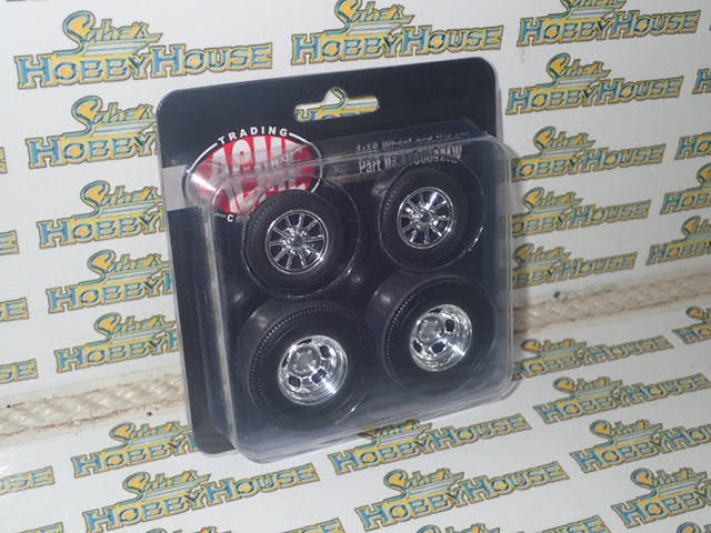 ACME A1800921W - 1/18 Scale Gasser Wheel and Tire Set - Show Chrome