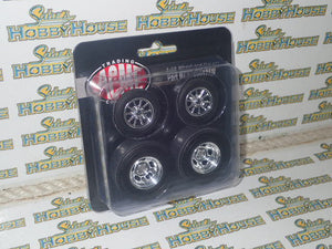 ACME A1800921W - 1/18 Scale Gasser Wheel and Tire Set - Show Chrome